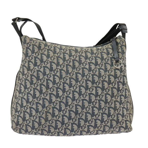 Christian Dior Trotter Canvas Shoulder Bag Navy Silver Auth bs19758 - Picture 2 of 16